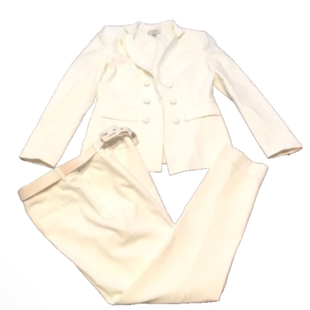 Ivory White Business Spring Tahari Arthur S. Levine Petite Sz 4p/4